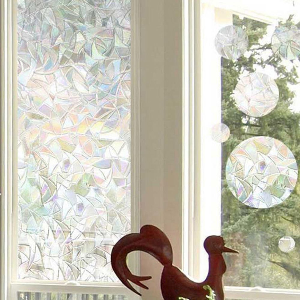 Privacy Film with Stained Glass Effect – Decorative Rainbow Design