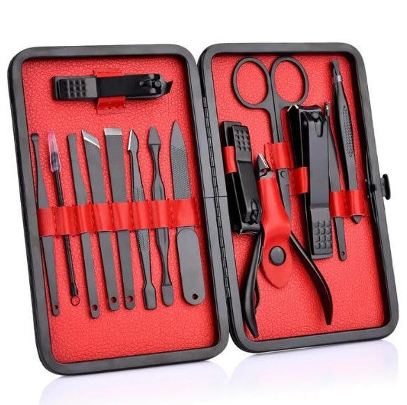 15-Piece Ultimate Nail Care Kit with Stylish Travel Case