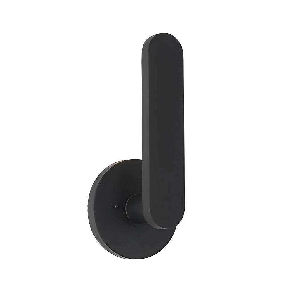12 in. High Matte Black Aluminum Armed LED Outdoor Wall Light by Taavita