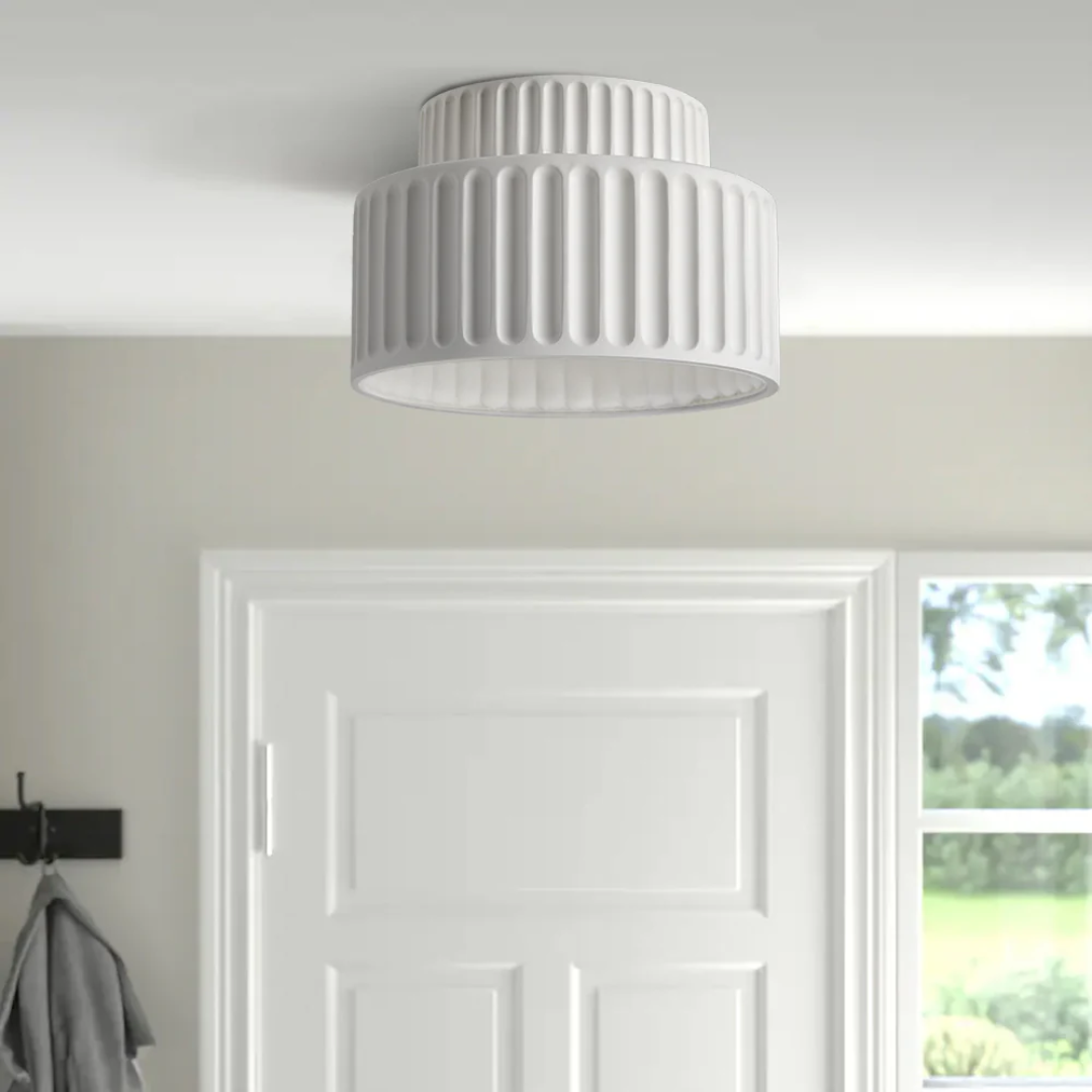 Charming Vintage-Inspired Semi-Flush Ceiling Light for Low Spaces