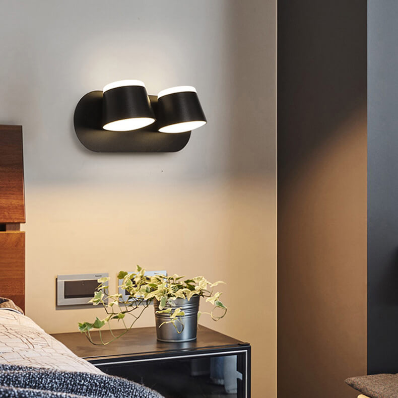 Versatile LED Wall Light with Adjustable Shade and Three Flame Settings