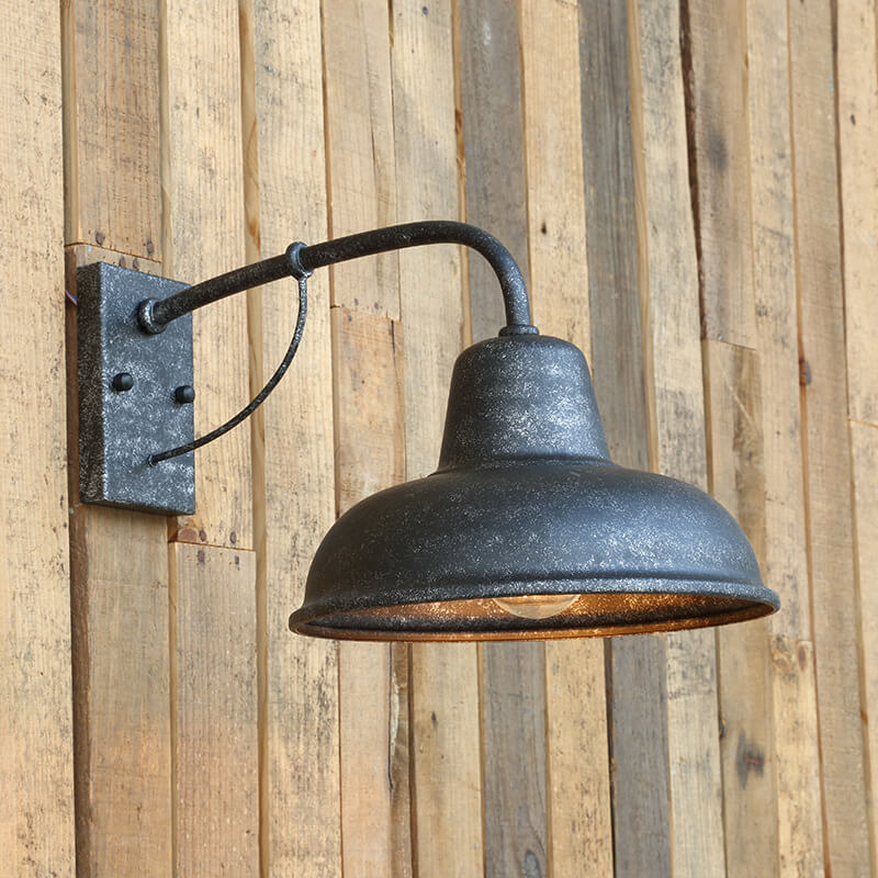Taavita Vintage Iron Barn Waterproof 1-Light Wall Lamp for Outdoor Use