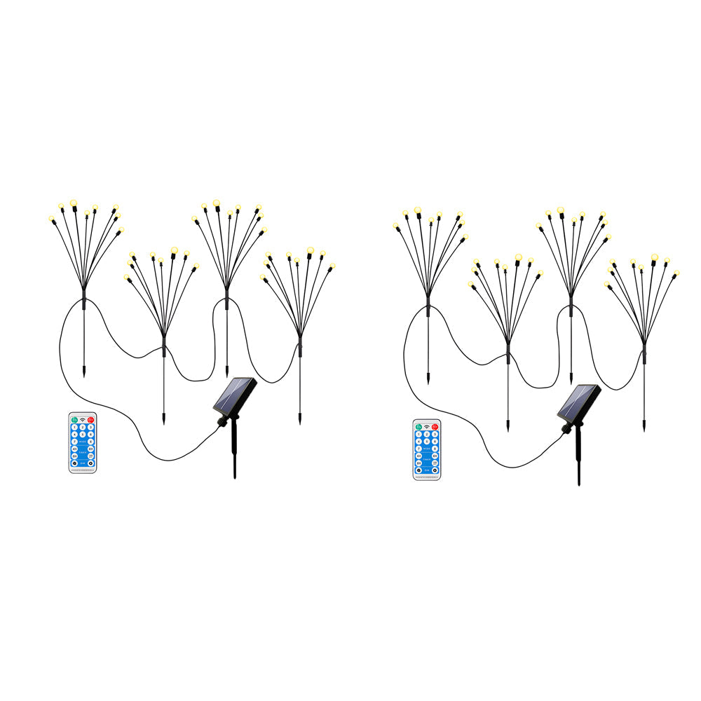 2 Pack Taavita Powered Firefly Lights 8LED Starburst Swaying Waterproof Outdoor Garden Landscape Lighting
