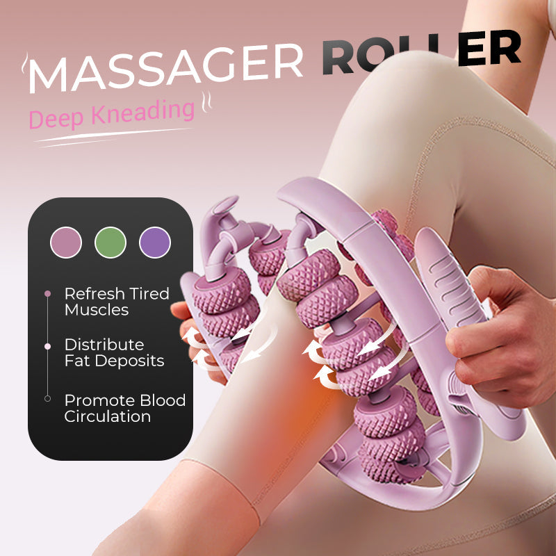 Ergonomic Leg Massage Roller with Knobs for Targeted Relief