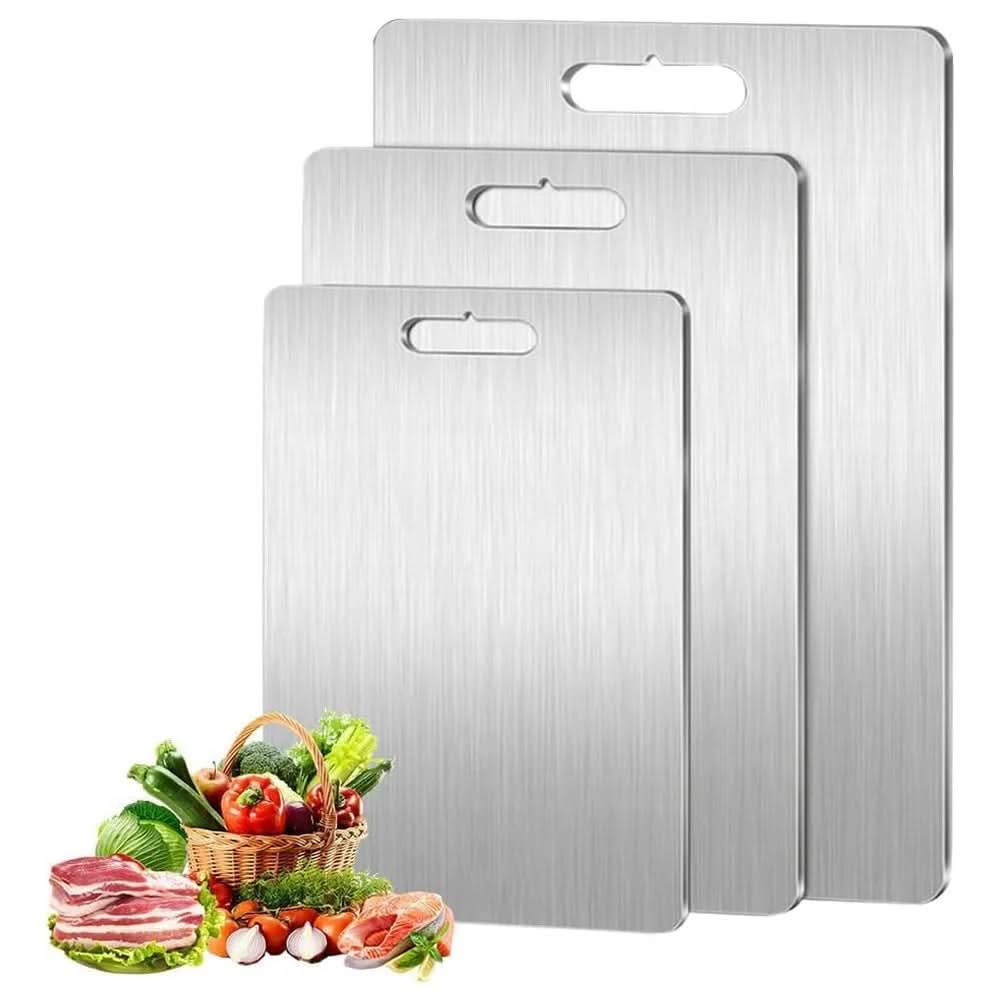HygienePro Premium Stainless Steel Cutting Board – Antibacterial & Scratch Proof