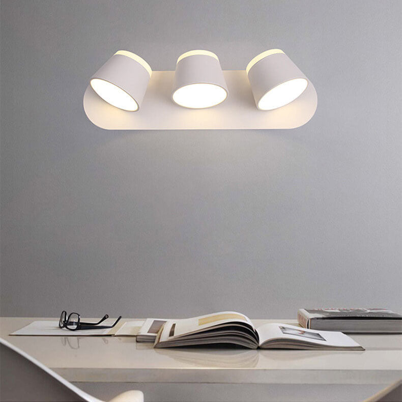 Versatile LED Wall Light with Adjustable Shade and Three Flame Settings