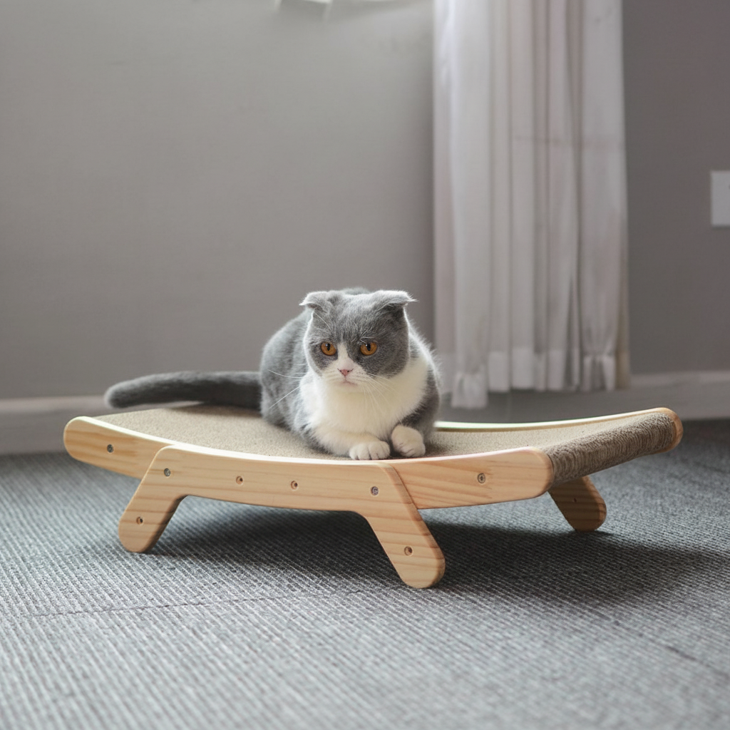 Ergonomic Cat Scratcher and Lounge for Comfort and Play