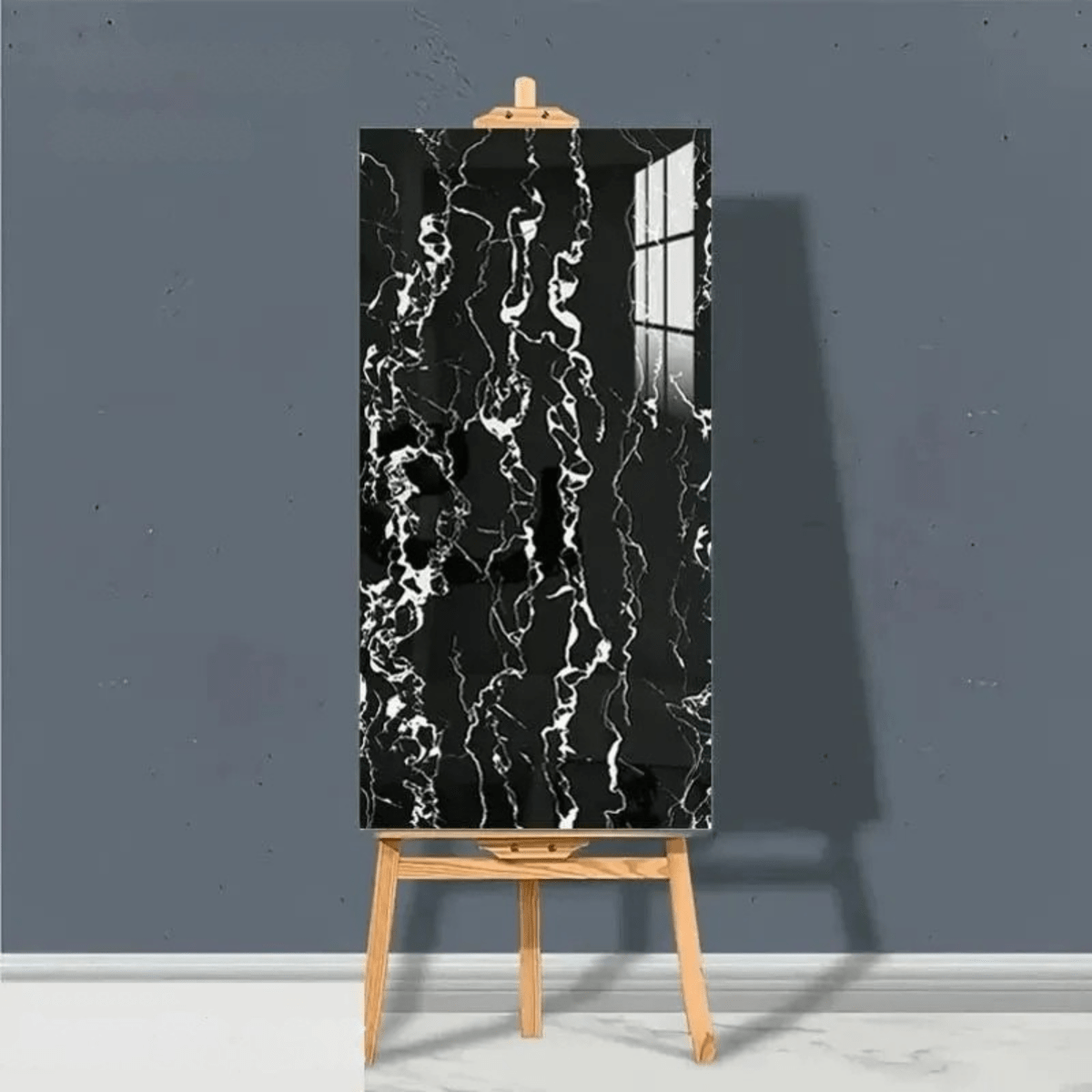 Luxura Peel-and-Stick Marble Effect PVC Floor Tiles