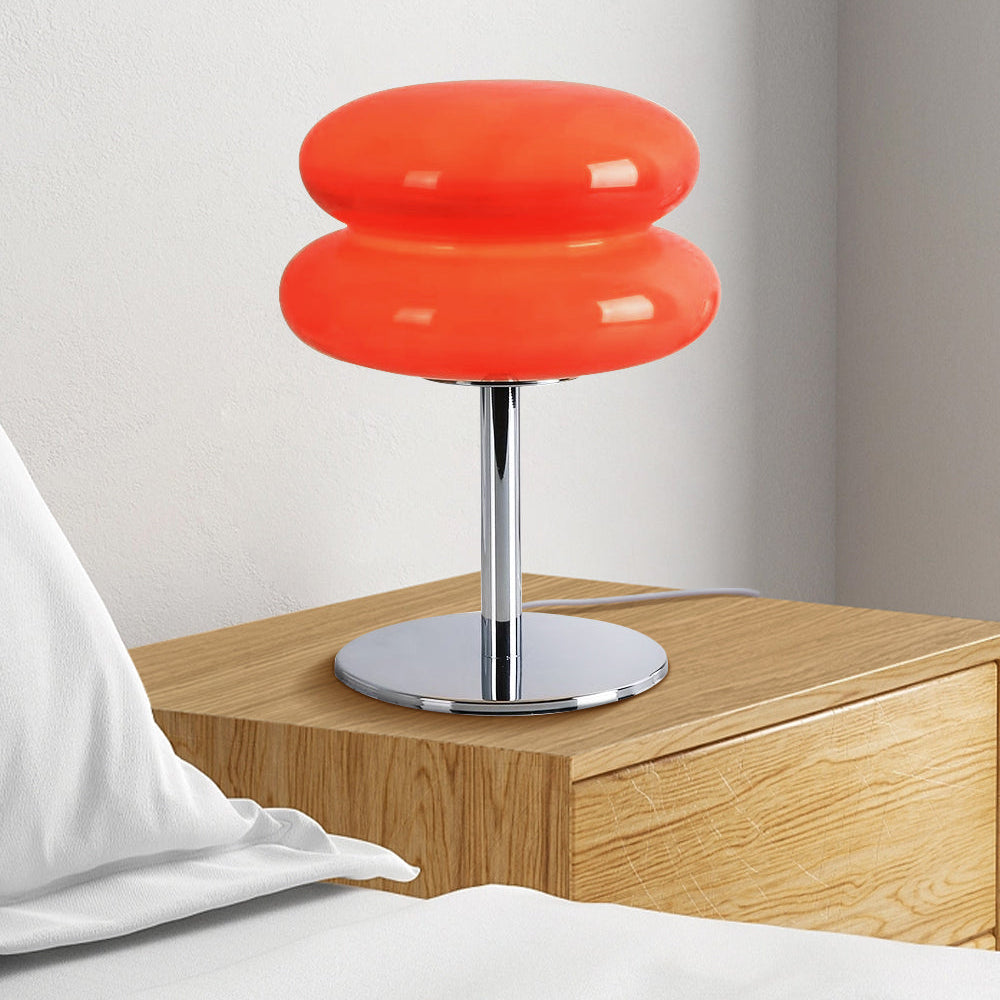 Luna Glow Elegant Glass Table Lamp with Adjustable LED Light