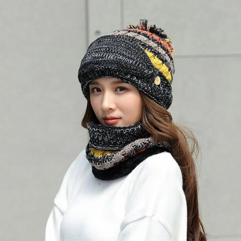Warmth & Style: Plush Hat and Scarf Duo with Velvet Touch