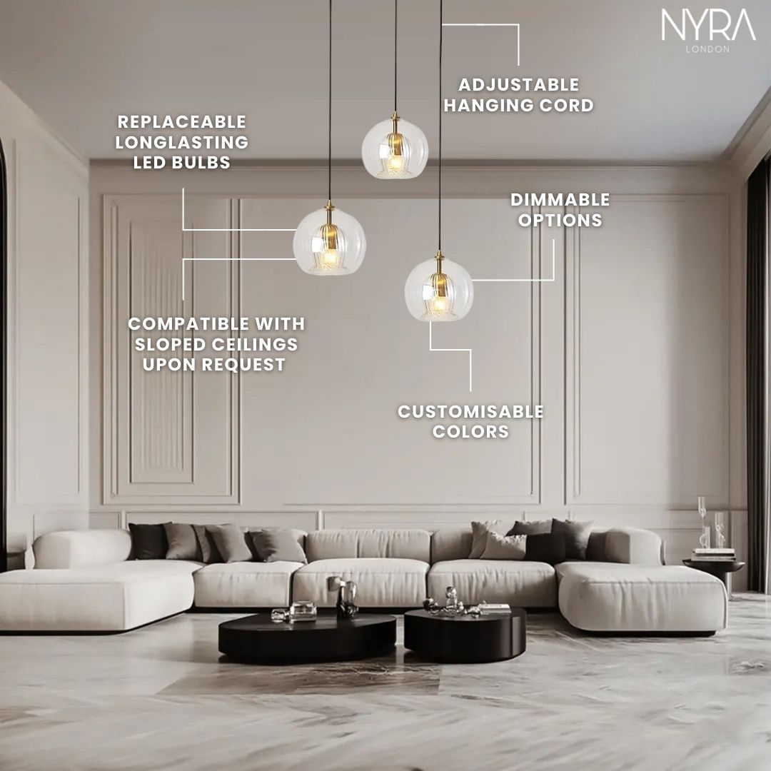 Luxe Orb Pendant Light with Handcrafted Glass Spheres