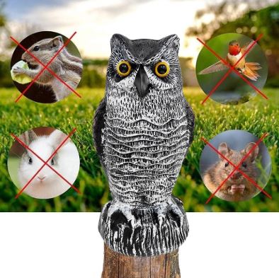 Lifelike Owl Garden Guardians - Set of 2 Natural Pest Deterrents