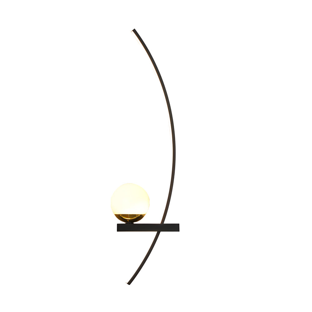 21'' Curved LED Wall Sconce Lighting Lamp with 3 Step Dimming and Warm White Light