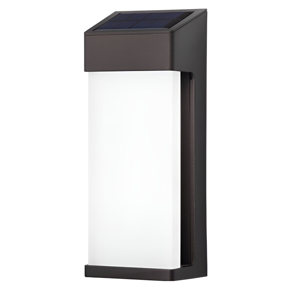 2 Pcs Waterproof Outdoor Solar LED Light-Controlled Rectangular Sconce Lighting