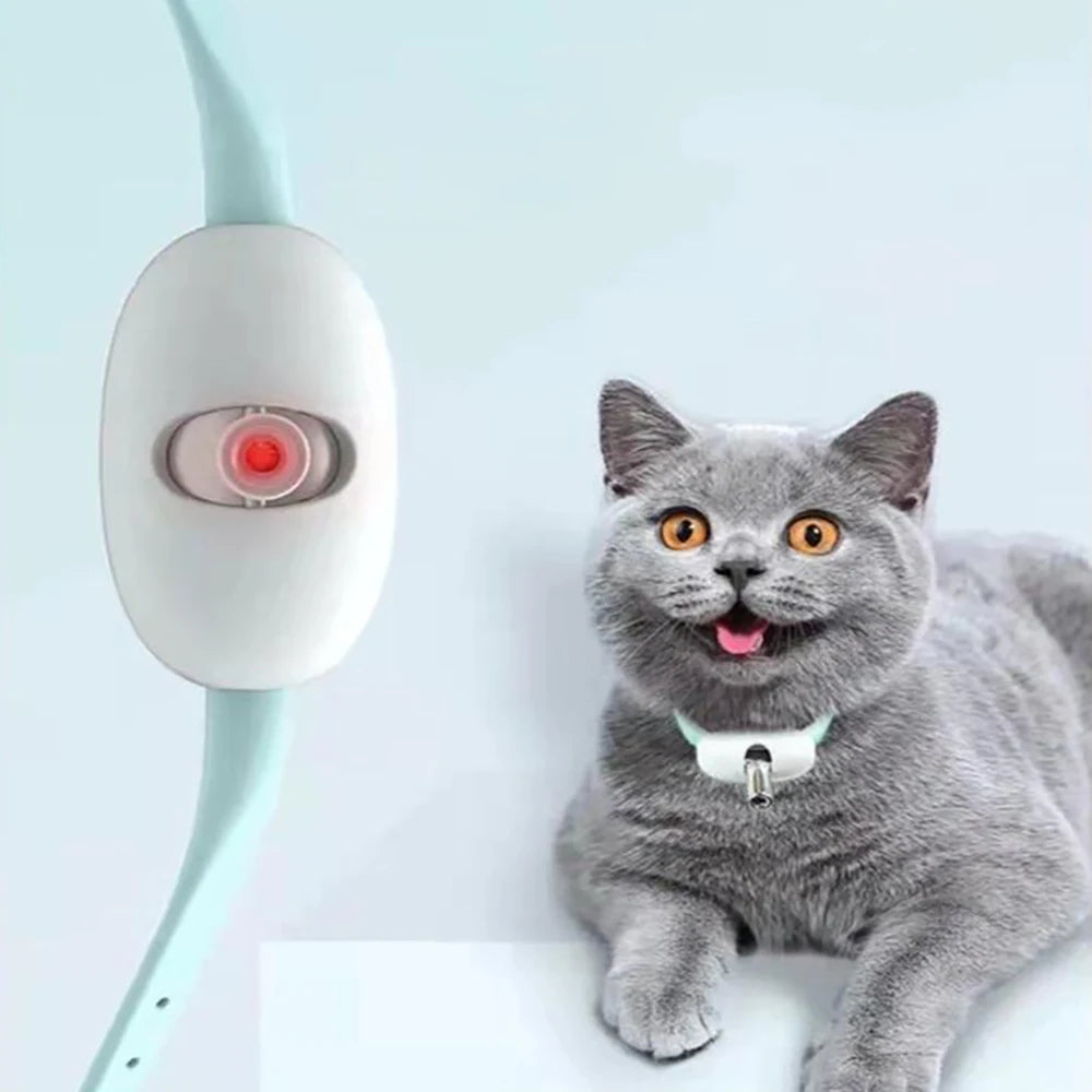 Smart Laser Collar for Cats with USB Rechargeable Feature