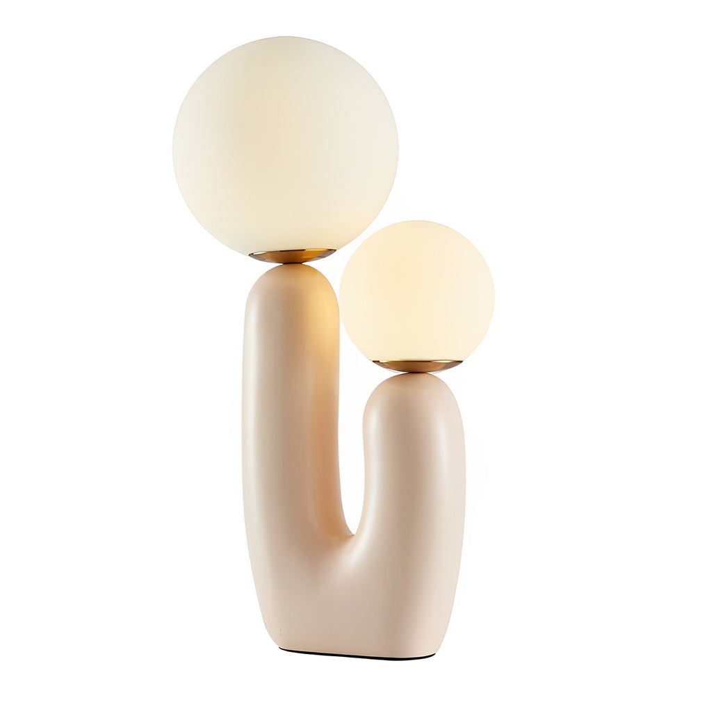 2-Light Modern Cactus Beige LED Accent Table Lamp