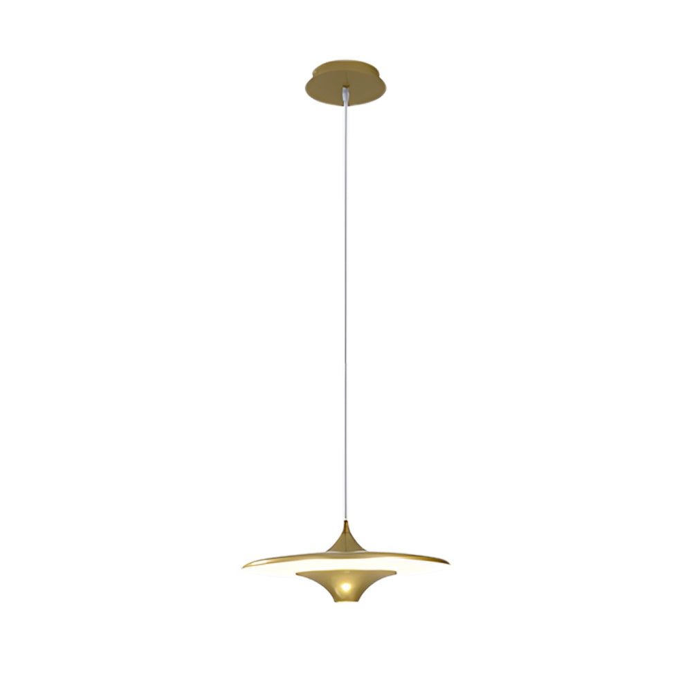 13.8'' LED Metal Hanging UFO Pendant Light 1-Light Round Small Spaceship Lamp for Bar