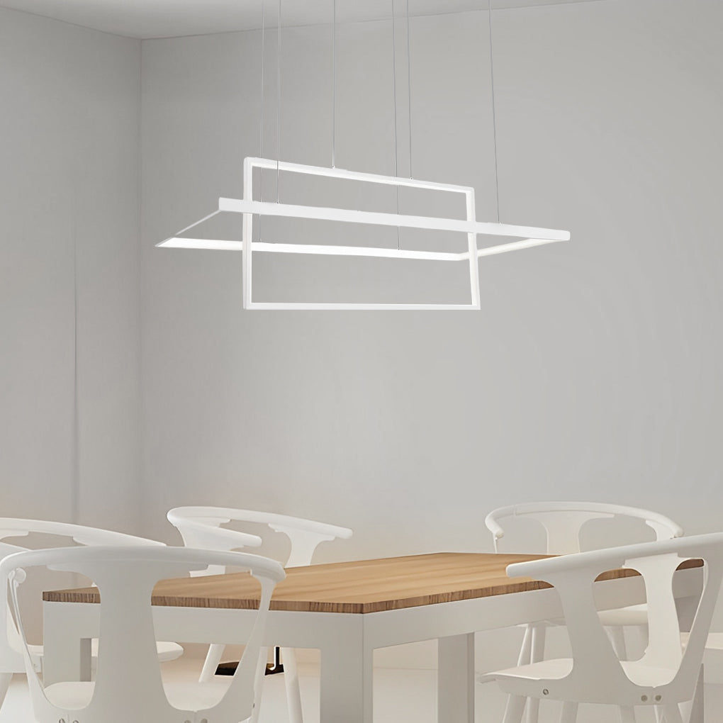 33'' LED 2-Light Cluster Design Pendant Light Modern LED Aluminum Silica gel Pendant Lights