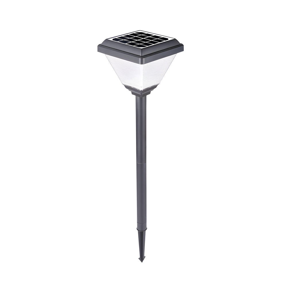 27.6-Inch Black Modern Solar Outdoor Pathway Light by Taavita