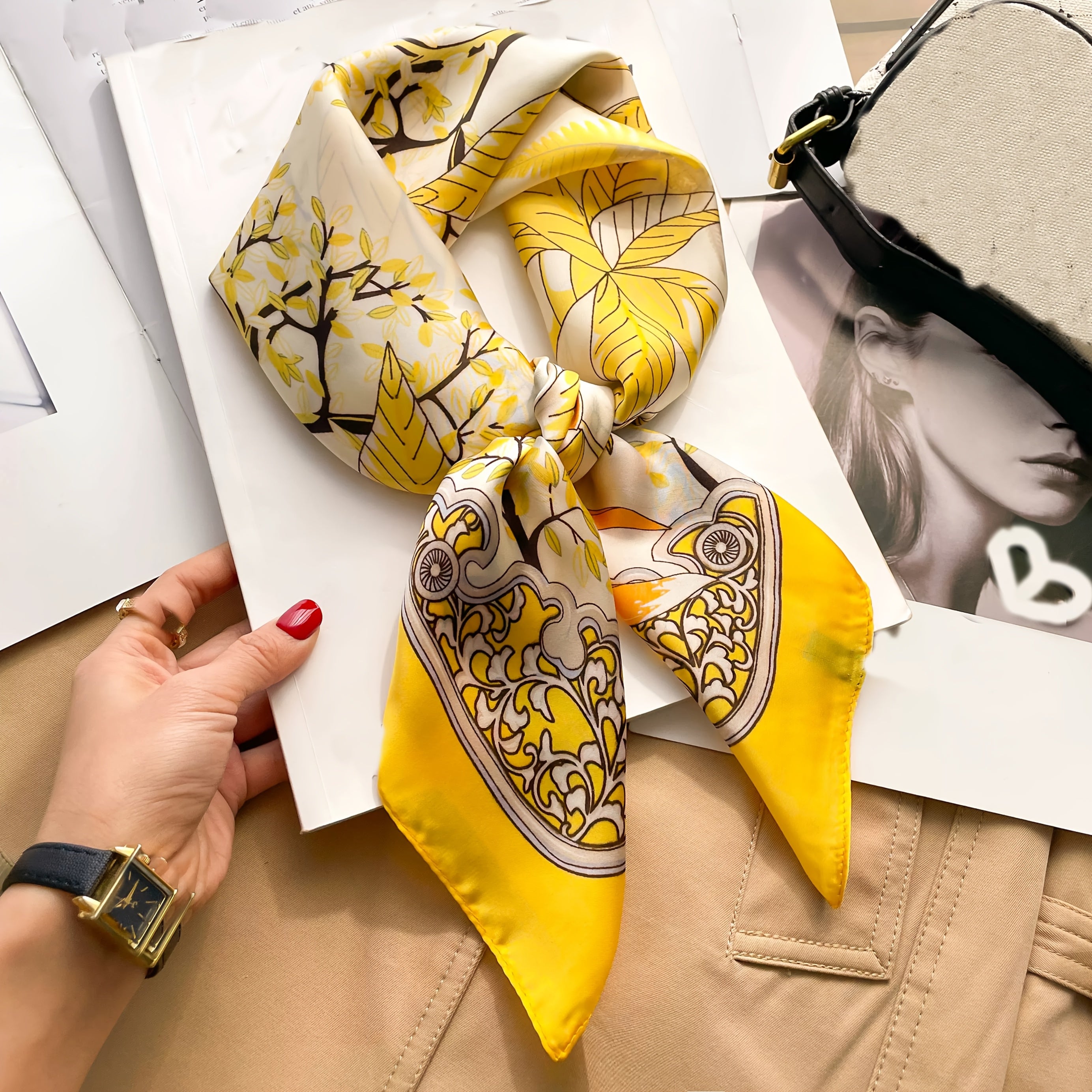 Square Scarf | Lightweight | Breathable Comfort | Polyester