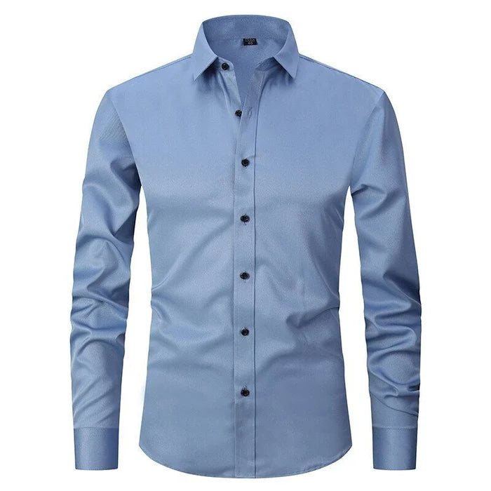 Men’s Stretch Button-Down Dress Shirt | Wrinkle Resistant & Breathable Fabric | Slim Fit Design | Comfortable Fit