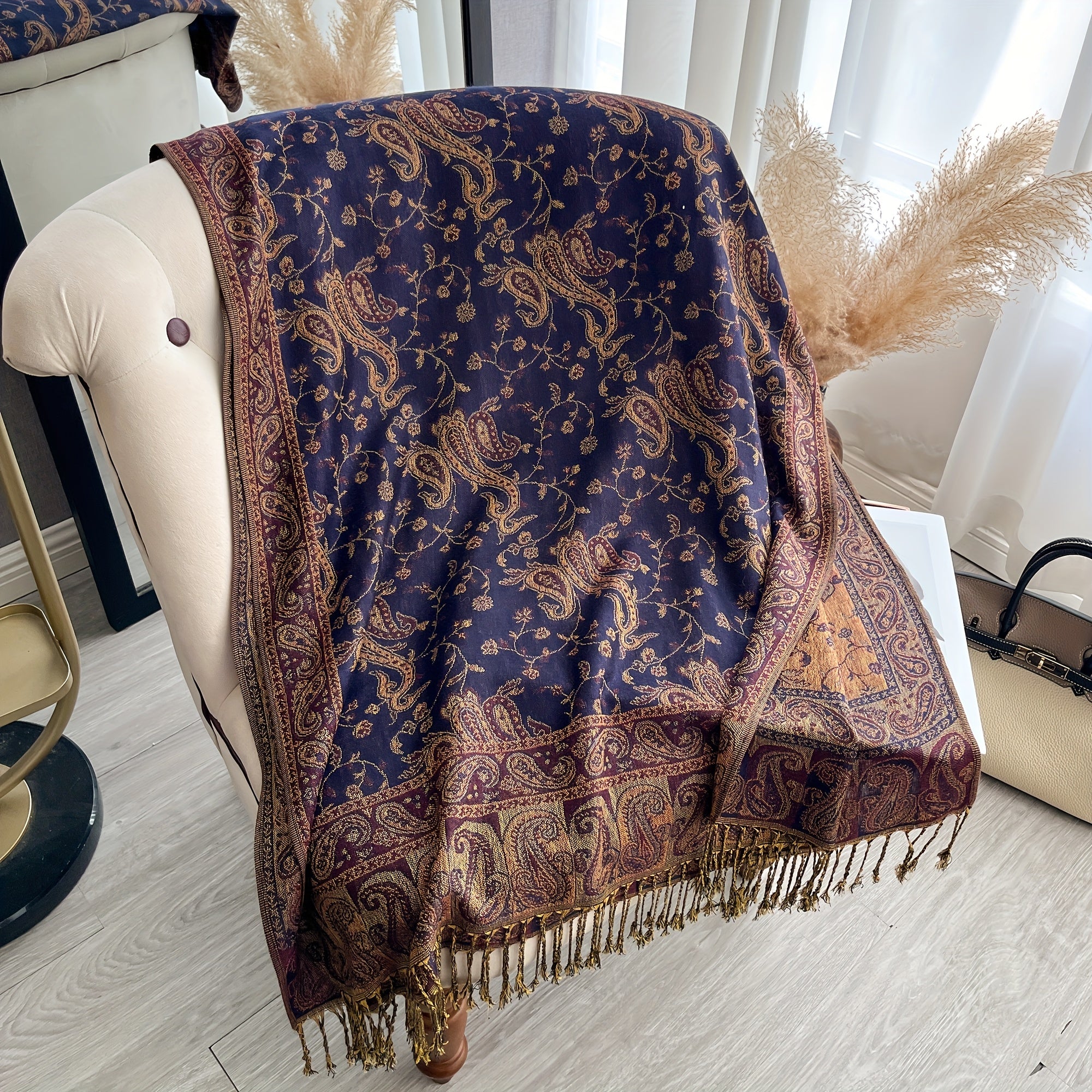 Paisley Scarf | Lightweight | Stylish Pattern Accent | Polyester