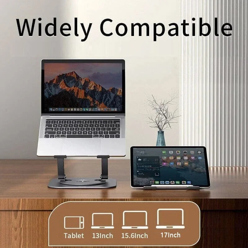 360-Degree Rotating Laptop Holder in Aluminum Alloy