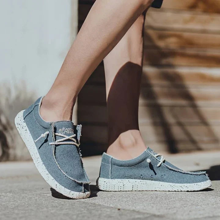 Men’s Slip-On Shoes | Breathable Knit Mesh Upper & Lace Closure | Durable Materials | Comfortable Fit for All-Day Wear