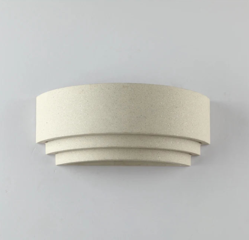 Waterproof LED Wall Sconce Lume Stone | Modern Minimalist Cement Finish | Outdoor Indoor Wall Mounted Light | IP65, Warm White, Energy Efficient, 110V-220V Compatible