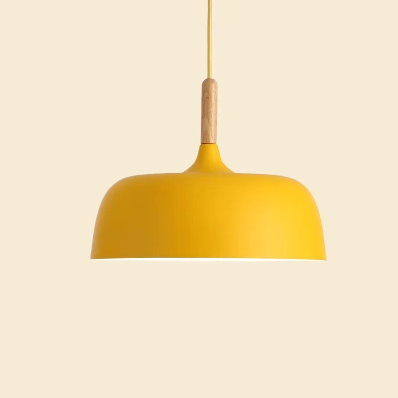 Pendant Lamp | Nordic Modern Design with Wooden Accent | LED Lighting | Adjustable Height