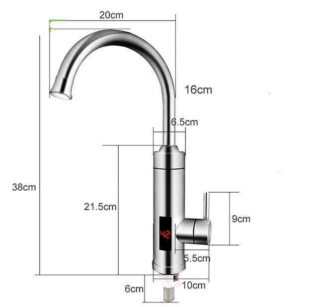 Electric Kitchen Faucet | Instant Hot Water & Built-In Filtration | Stainless Steel | Precise Temperature Control