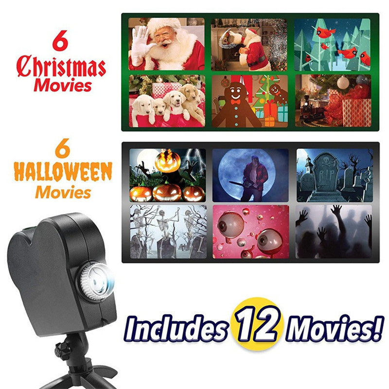 Halloween Holographic Projector with Spooky Animations and Sound