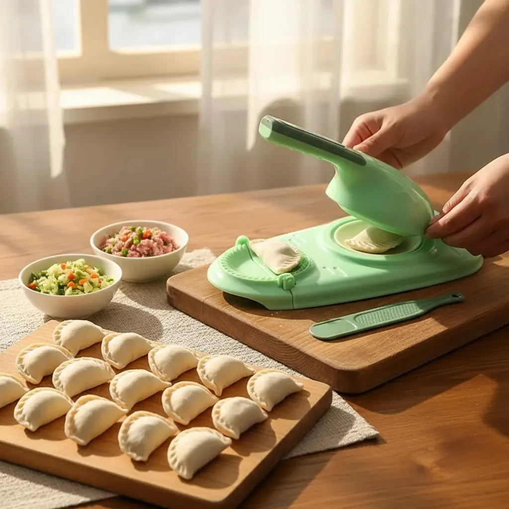 Dual-Function Dumpling Creator for Effortless Cooking