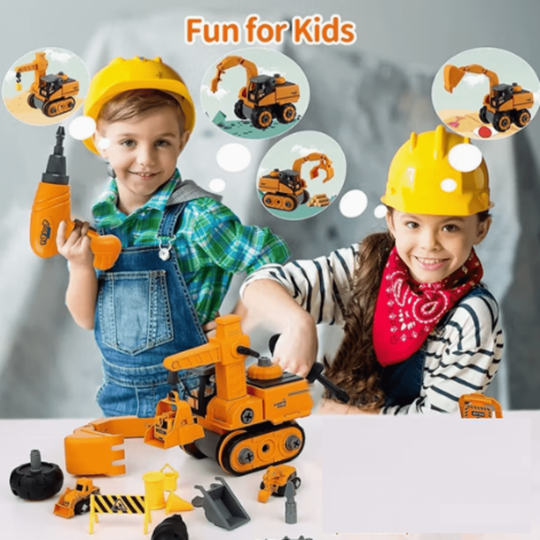 BuildMaster Kids Construction Kit with Electric Screwdriver