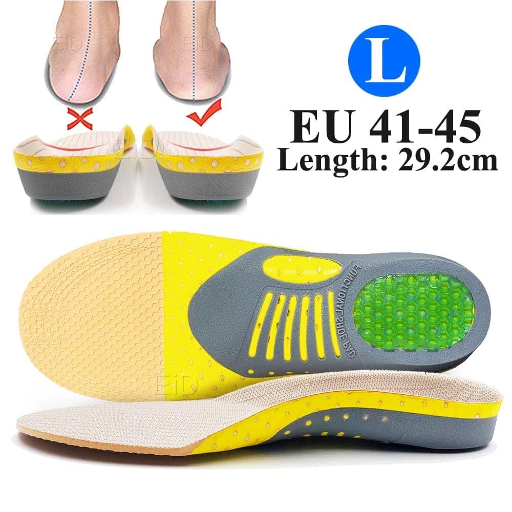 2 Pack Gel Insoles for Flat Feet and Plantar Fasciitis Relief