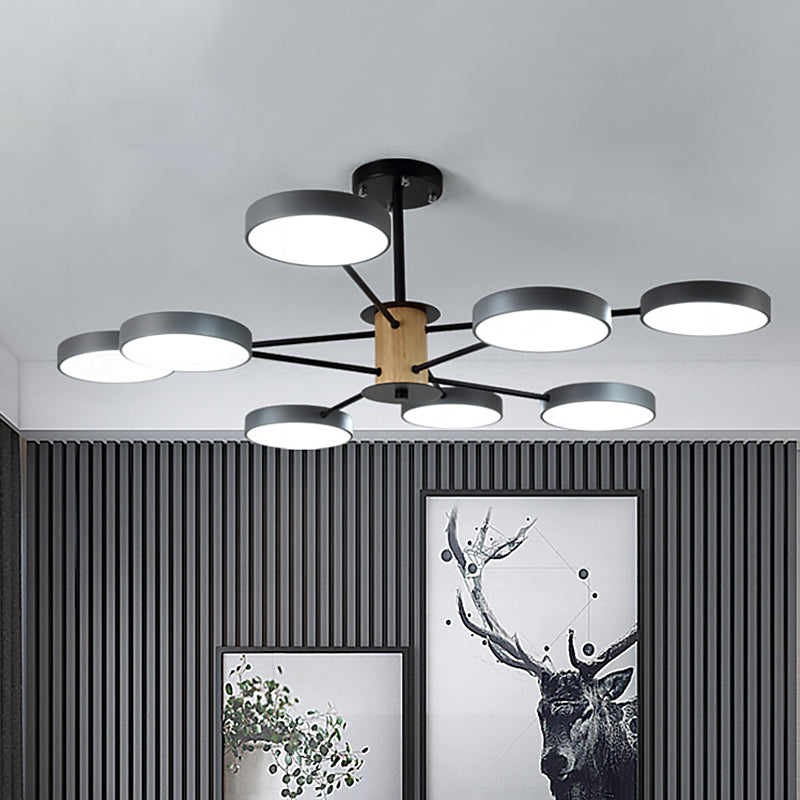Modern Minimal Taavita Ceiling Lighting Circle Semi Flush Light with Acrylic Shade for Living Room
