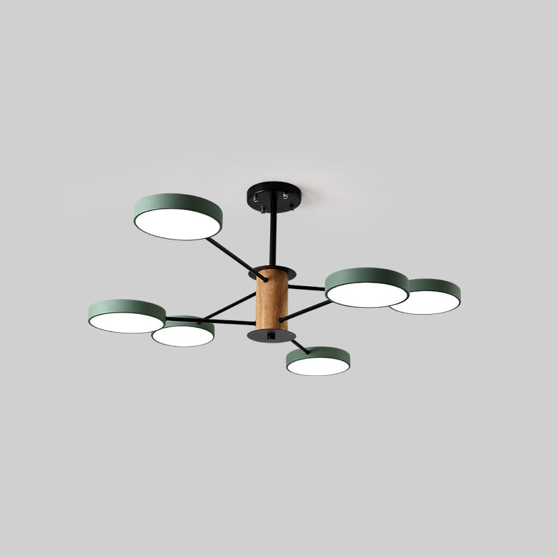 Minimal LED Ceiling Lighting Circle Semi Flush Light with Acrylic Shade for Living Room 6 Grey Clearhalo 'Ceiling Lights' 'Close To Ceiling Lights' 'Close to ceiling' 'Semi-flushmount' Lighting' 2011144