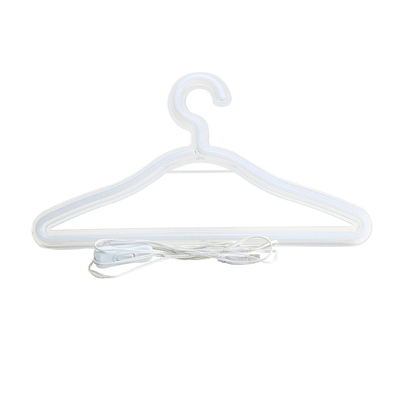 Taavita Coat Hanger Bedroom Nightstand Light USB LED Minimal Plastic Wall Hanging Night Lamp in White