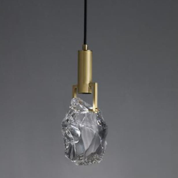 Modern, Minimalistic Ice Cube Crystal 1-Light Pendant Lamp
