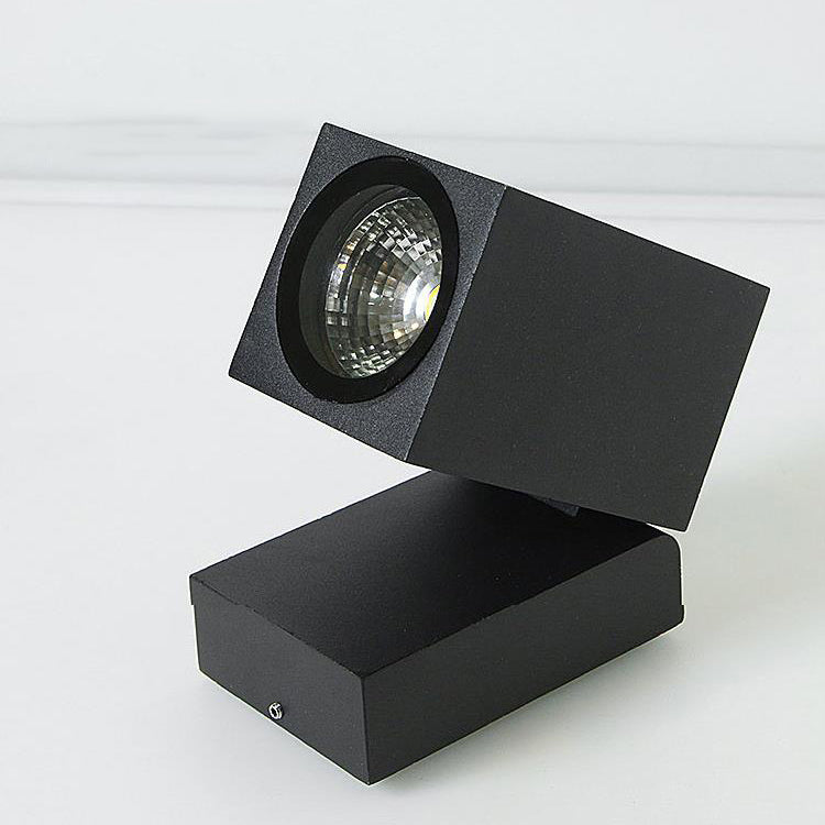 Modern Square Waterproof LED Outdoor Garden Wall Sconce Lamp with Adjustable Angle