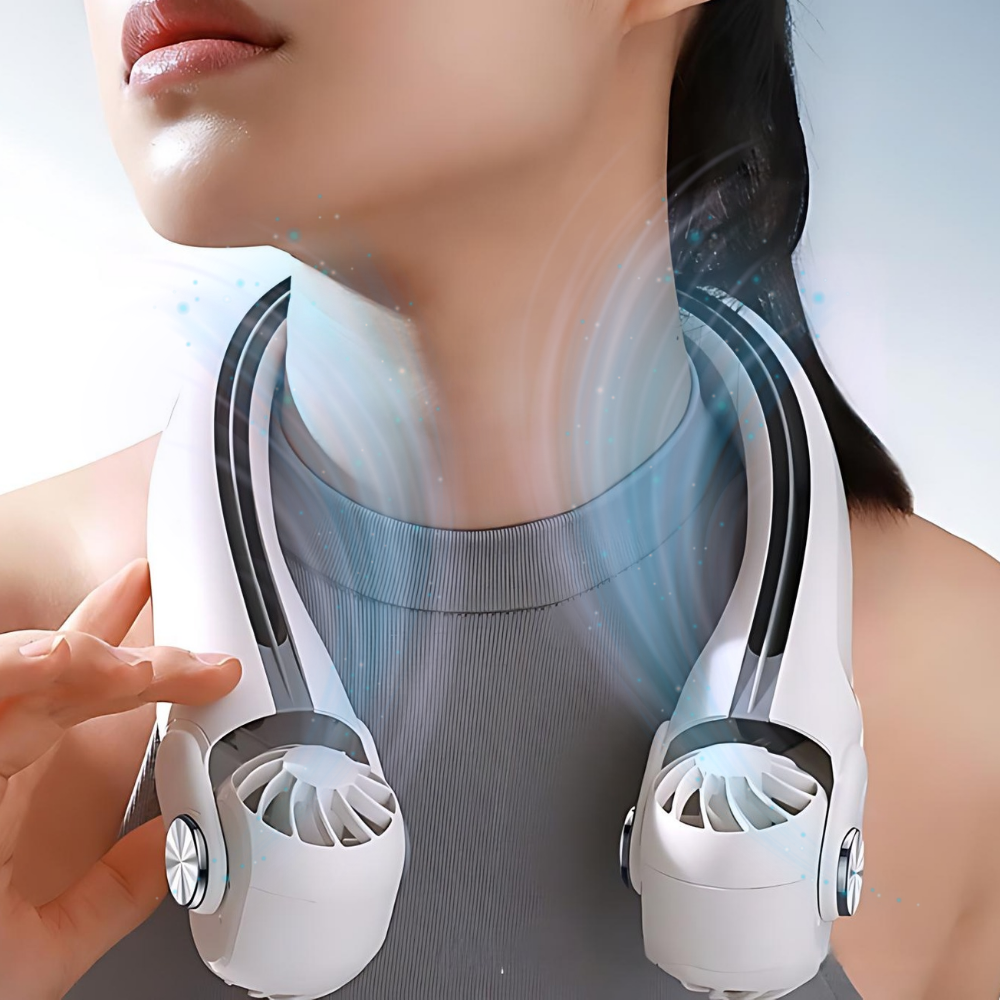 Portable Rechargeable Neck Fan for Summer Travel Cooling