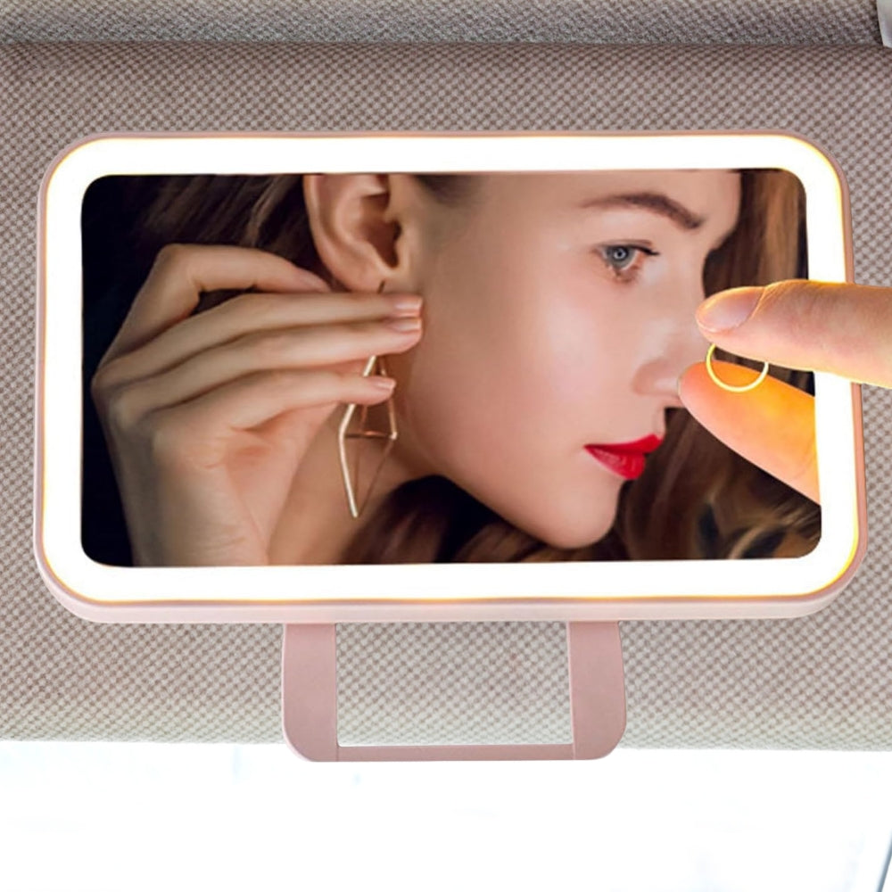 LED Vanity Mirror Attachment for Cars – Illuminated Makeup Mirror