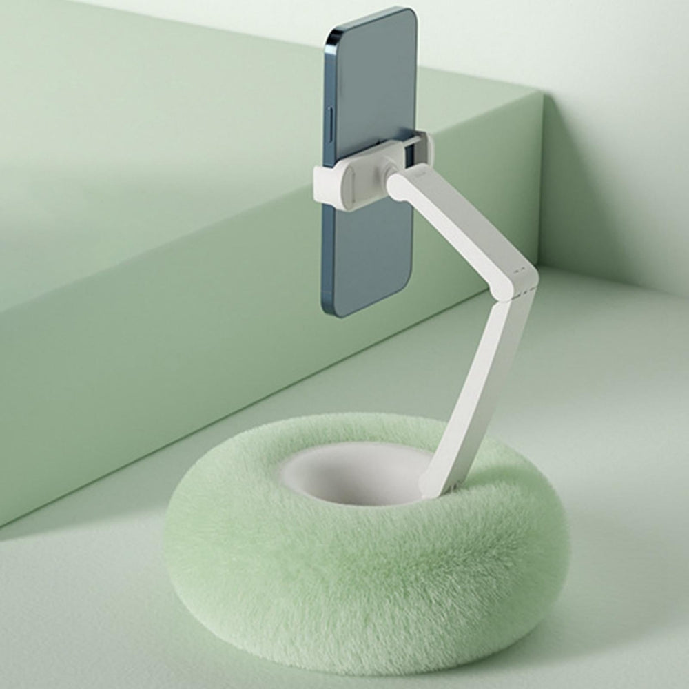 Cozy Phone Stand with Snack Bowl and Soft Pillow