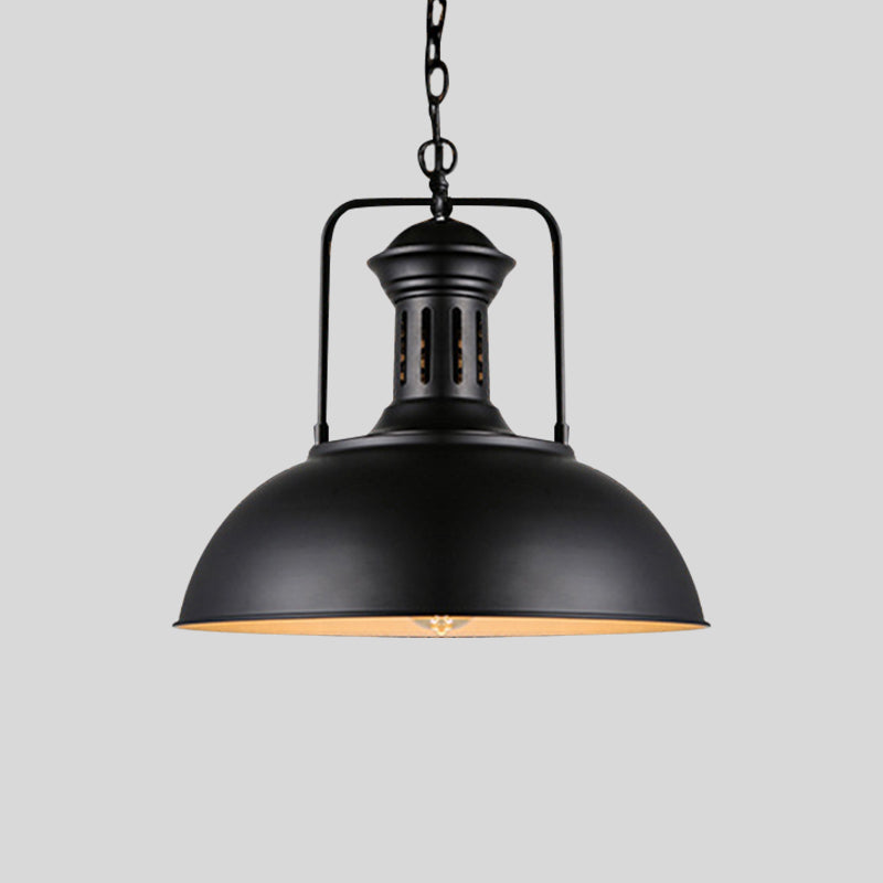 Taavita Black Barn Drop Lamp 1 Light Farmhouse Pendant Lighting Fixture with Vented Socket