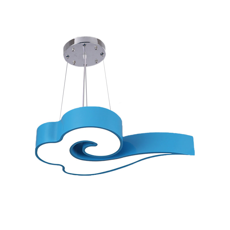 18" / 22.5" Wide Cloud Cover Herb Pasta - Acrylic - LED Hanging Light in Taavita for Children's Room, Third Gang/White Light