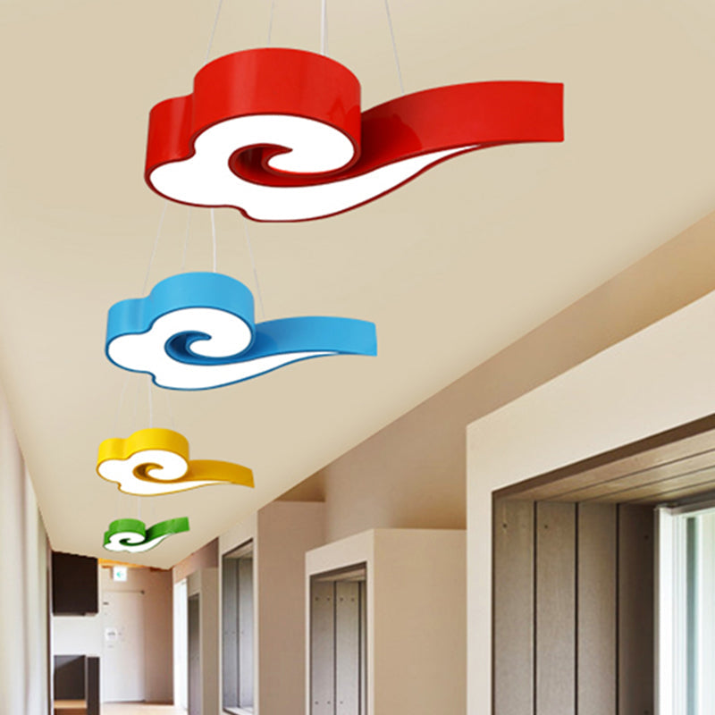 18" / 22.5" Wide Cloud Cover Herb Pasta - Acrylic - LED Hanging Light in Taavita for Children's Room, Third Gang/White Light