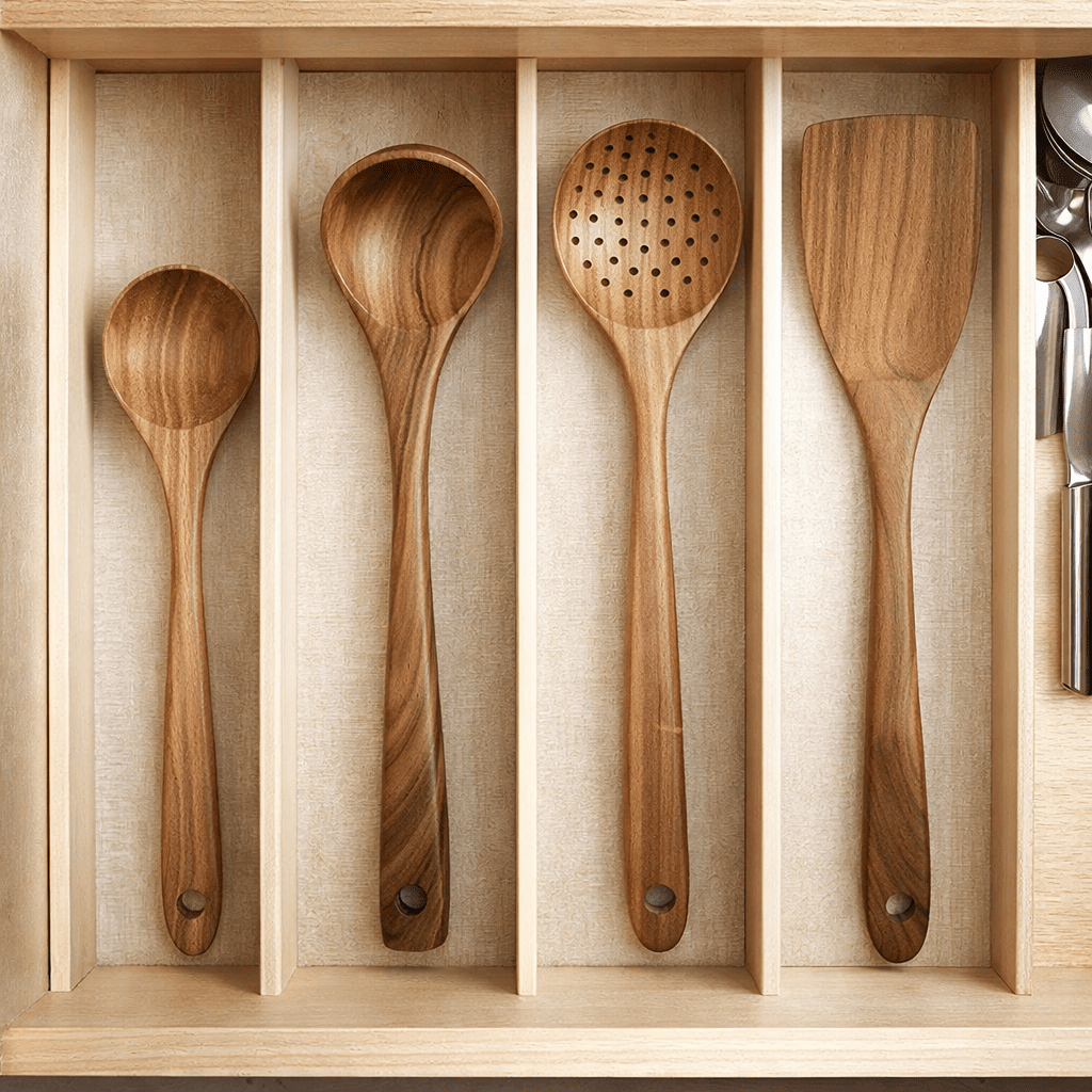 EcoCraft Wooden Cooking Utensils - Stylish & Durable Essentials