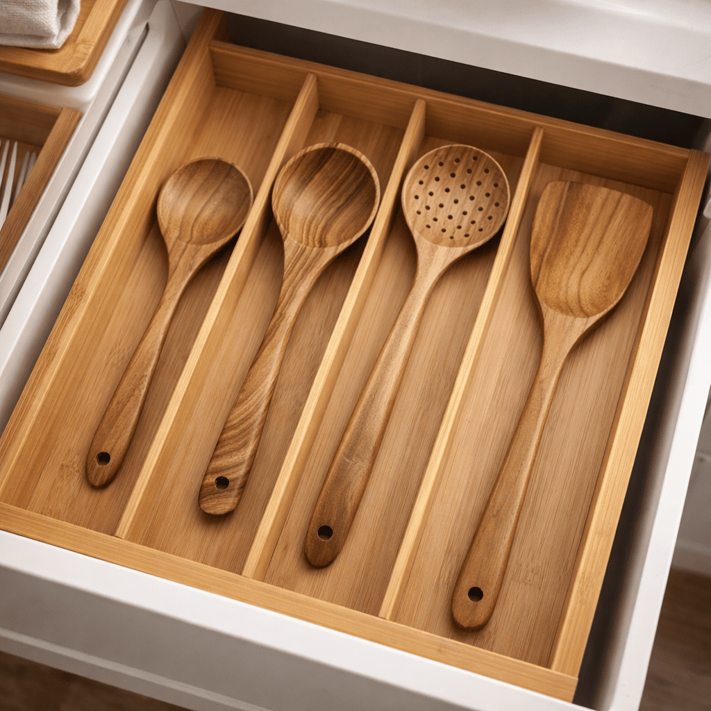 EcoCraft Wooden Cooking Utensils - Stylish & Durable Essentials