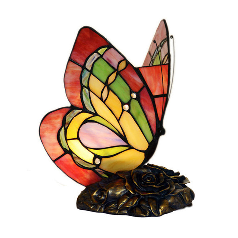 Charming Butterfly Floral Resin Table Lamp