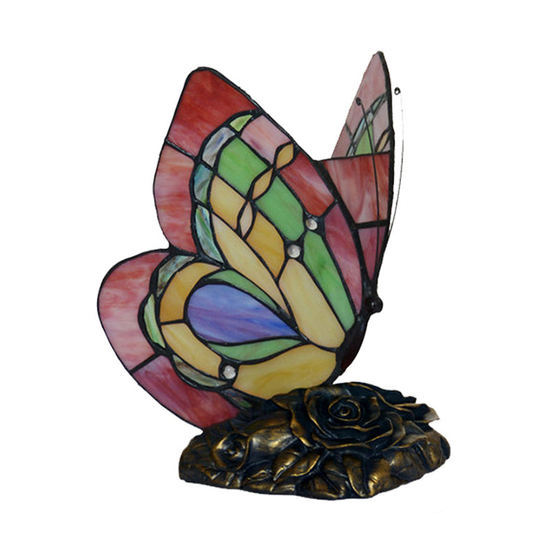 Charming Butterfly Floral Resin Table Lamp